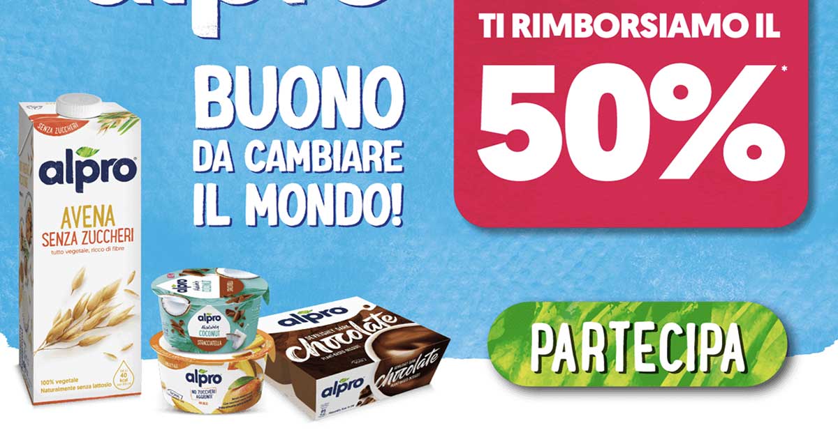 Promozione Alpro Cashback Scopri Come Ottenere Un Rimborso Sui Tuoi