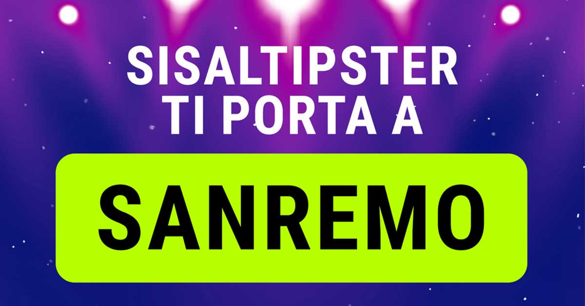 SisalTipster Ti Porta A Sanremo Vinci Esperienza Sanremese