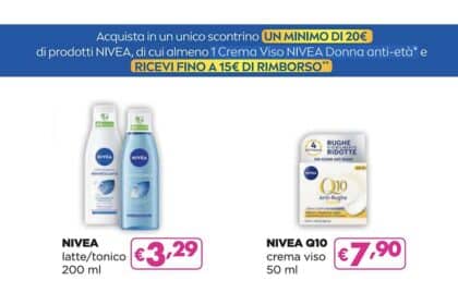 NIVEA Cashback Primavera 2024 Rimborso Prodotti Del 70