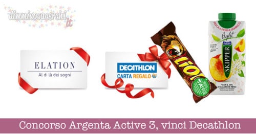 Concorso Argenta Active 3, vinci buoni Decathlon