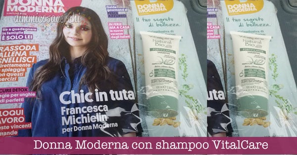Donna Moderna con shampoo VitalCare