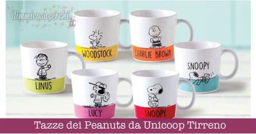 Tazze dei Peanuts da Unicoop Tirreno