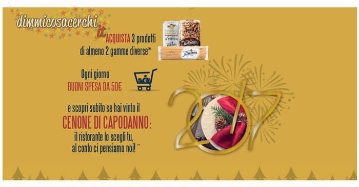 Pasta La Molisana: vinci il cenone Capondanno