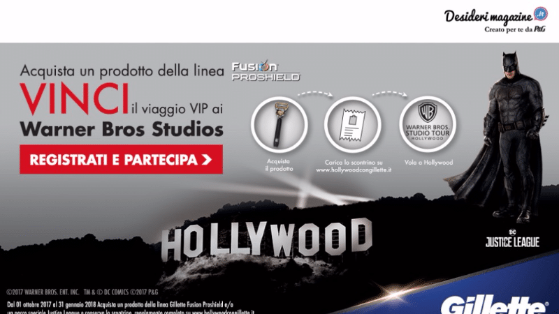 Vinci Hollywood con Gillette