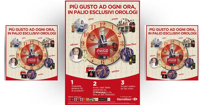Vinci orologi Coca-Cola con Carrefour