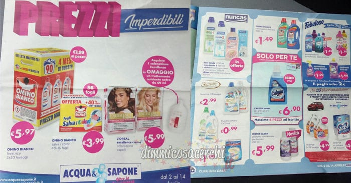 Volantino Acqua&Sapone "Prezzi imbattibili"