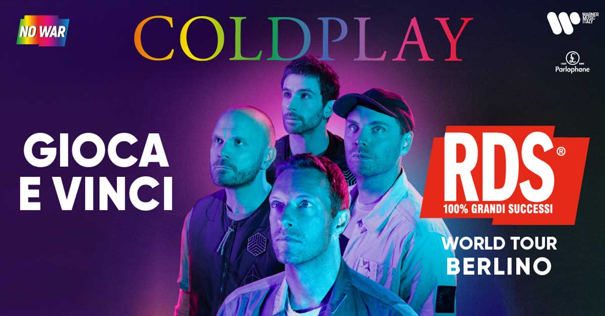 Vinci gratis World Tour Coldplay