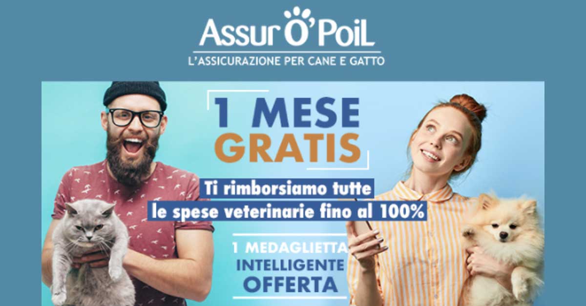 Assicurazione Cane E Gatto: 1 Mese Gratis + Medaglietta Intelligente ...