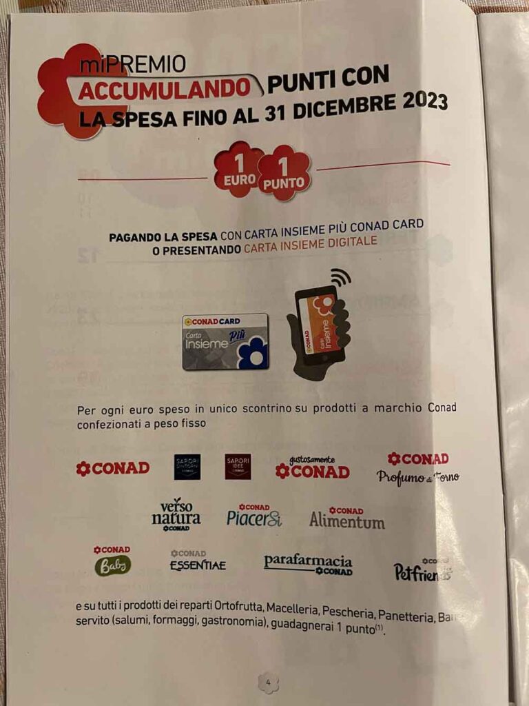 Conad "MiPremio 2023" raccolta punti mi premio (catalogo)