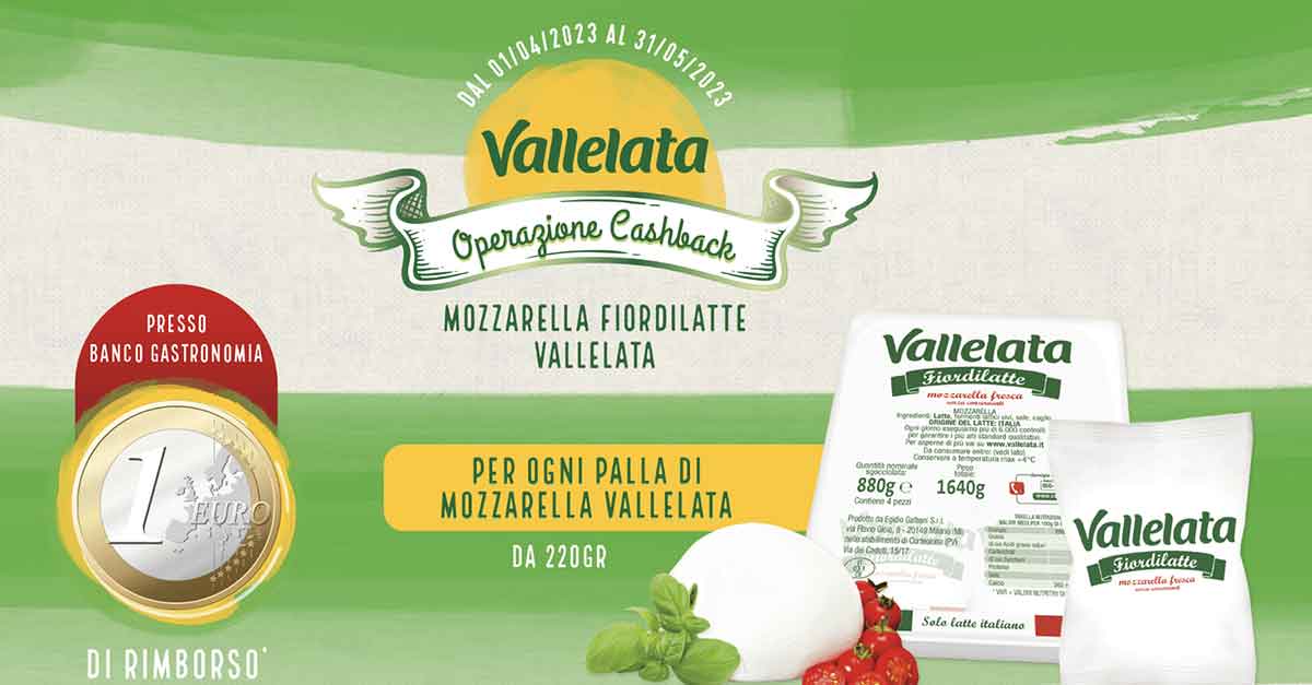 Cashback Vallelata mozzarella