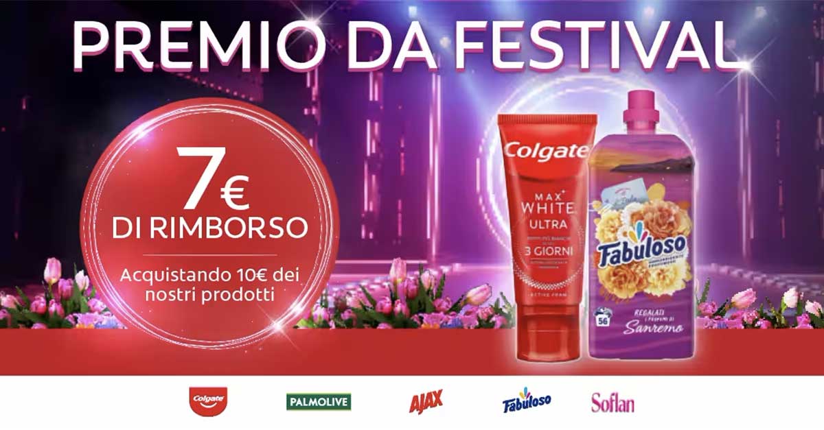 Cashback Colgate Palmolive 2024: fino a 14€ di rimborso (anche ) -  DimmiCosaCerchi