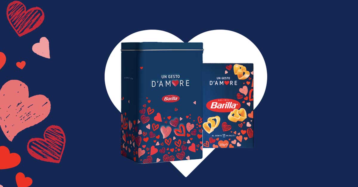 Barilla e la pasta a forma di cuore per San Valentino