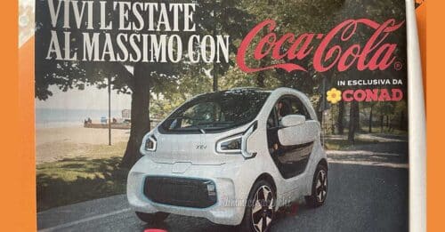 Vinci auto elettrica Coca-Cola Conad