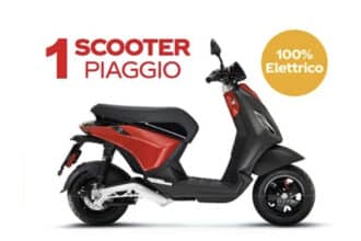 Vinci scooter Piaggio elettrico Coca-Cola