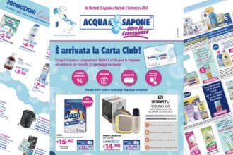 Anteprima volantino Acqua e Sapone dal 13 agosto al 3 settembre