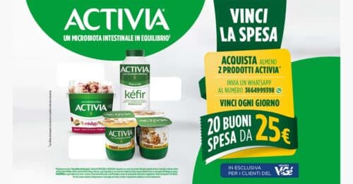 Con Activia vinci la spesa Vegè