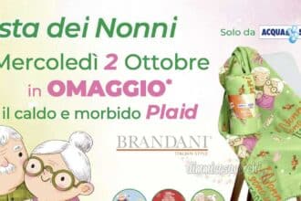 Festa dei nonni Acqua e Sapone 2024 omaggio plaid