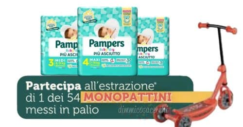 Con Pampers puoi vincere monopattino