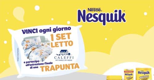 Concorso Nesquik: vinci set letto e trapunte Caleffi