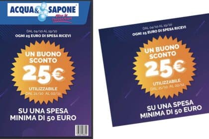 Volantino Acqua e Sapone fino al 19 ottobre