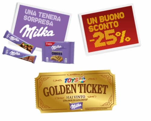 Ricevi il catalogo di Natale Toys Center e una sorpresa Milka