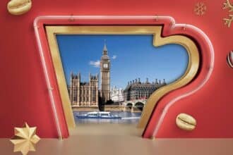 Vinci Londra e gift card con Lavazza