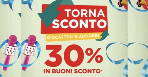 torna sconto bennet giocattoli e addobbi