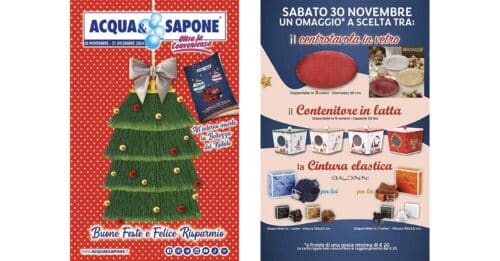 Volantino Acqua e Sapone dal 20 novembre al 31 dicembre