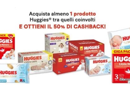 Cashback Huggies su Amazon