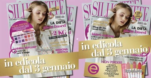 Silhouette Donna gennaio 2025 con palette e rossetti Essence