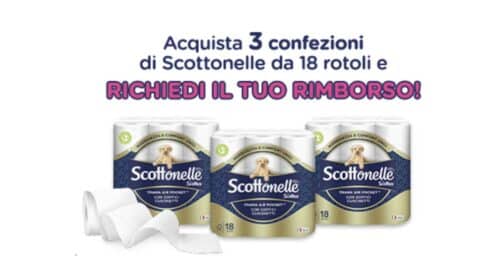 Cashback "Con Scottonelle prendi 3 e paghi 1