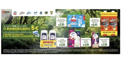 Cashback e Concorso "VIVI LA TUA CASA CON SC JOHNSON