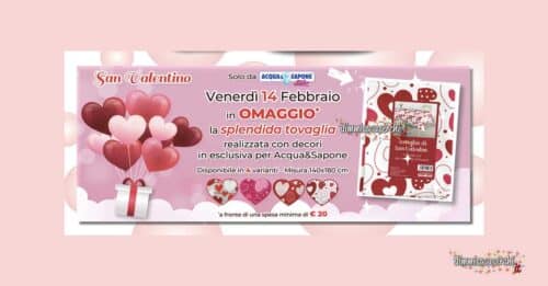 Tovaglia con cuori: omaggio San Valentino di Acqua e Sapone