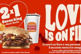 Burger King regala un menu per San Valentino