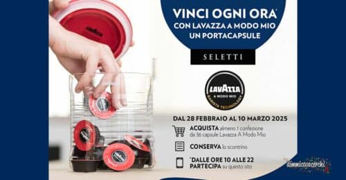 Vinci ogni ora un portacapsule Seletti con Lavazza