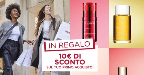 Clarins: 10€ di sconto sul primo acquisto