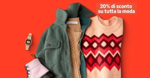 Codice sconto Amazon moda: 20% su tutto!